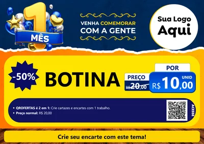 Modelo de Cartaz para Cartaz A4 Horizontal com o tema Um Mês de Aniversário para Agropecuária