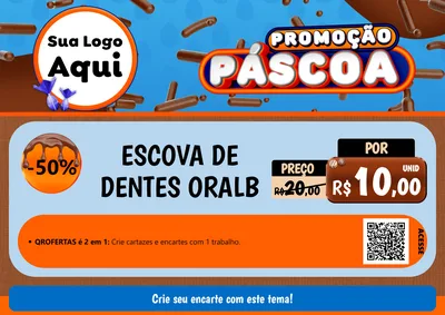 Modelo de Cartaz para Cartaz A4 Horizontal com o tema Promoção Páscoa para Higiene Pessoal