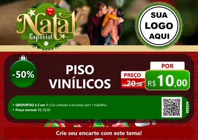 Modelo de Cartaz para Cartaz A4 Horizontal com o tema Natal Especial para Material para Construção