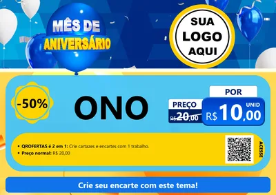 Modelo de Cartaz para Cartaz A4 Horizontal com o tema Mês de Aniversário para Óticas