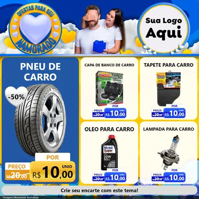 Modelo de Rede Social para Feed Facebook com o tema Ofertas Para Seu Namorado para Auto peças