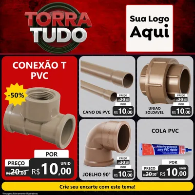 Modelo de Rede Social para Feed Facebook com o tema Torra Tudo para Tubos e conexões
