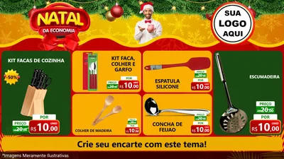 Modelo de TV para TV Horizontal com o tema Natal da Economia para Utilidades Domésticas