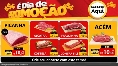 Modelo de TV para TV Horizontal com o tema É Dia De Promoção para Açougue