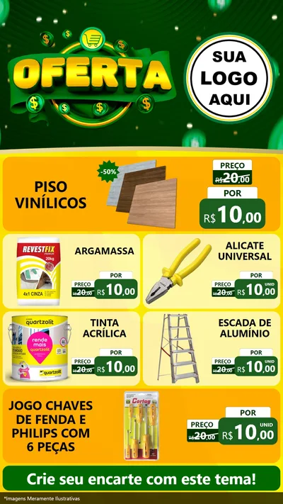 Modelo de TV para TV Vertical com o tema Oferta para Material para Construção