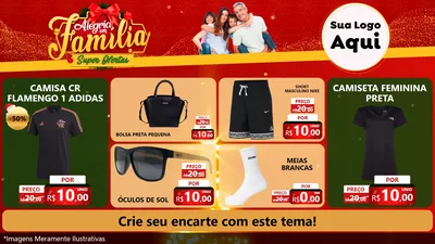 Modelo de TV para TV Horizontal com o tema Alegria em Família Super Ofertas - Natal para Roupas e acessórios