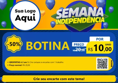 Modelo de Cartaz para Cartaz A4 Horizontal com o tema Semana da Independência para Agropecuária
