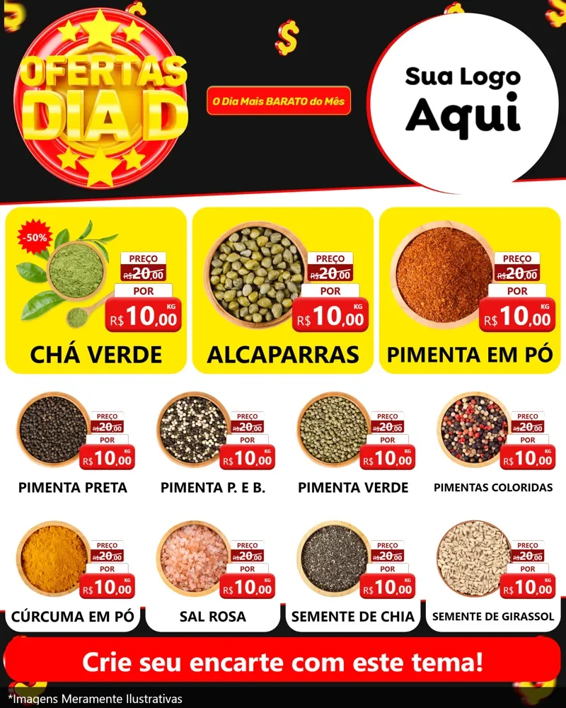Modelo de Rede Social para Feed Instagram com o tema Dia D para Produtos Naturais