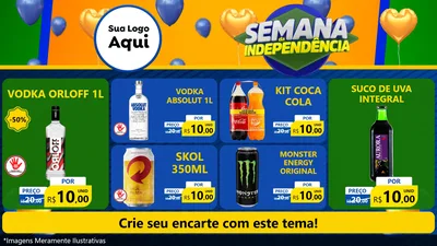 Modelo de TV para TV Horizontal com o tema Semana da Independência para Distribuidora de bebidas