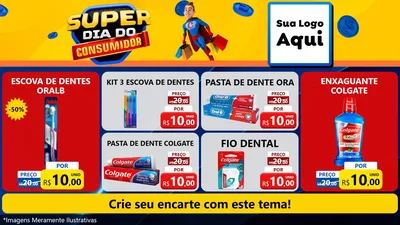 Modelo de TV para TV Horizontal com o tema Super Dia do Consumidor para Higiene Pessoal