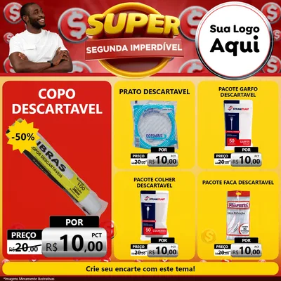 Modelo de Rede Social para Feed Facebook com o tema Super Segunda Imperdível para Embalagens