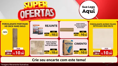 Modelo de TV para TV Horizontal com o tema Super Ofertas para Pisos e revestimentos