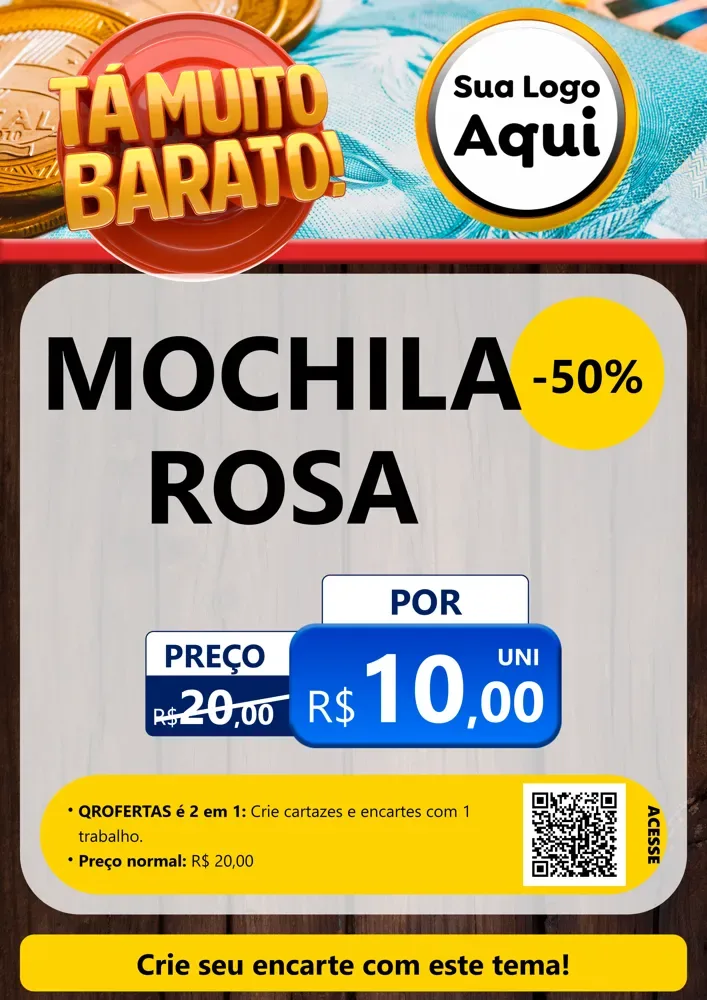 Modelo de Cartaz para Cartaz A4 Vertical com o tema Está Muito Barato para Papelaria