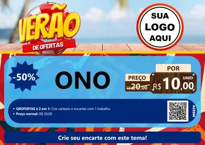 Modelo de Cartaz para Cartaz A4 Horizontal com o tema Verão de Ofertas para Óticas