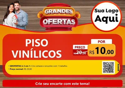 Modelo de Cartaz para Cartaz A4 Horizontal com o tema Grandes Ofertas para Material para Construção