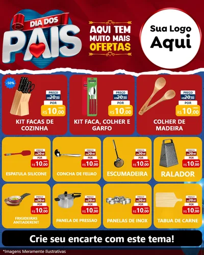 Modelo de Rede Social para Feed Instagram com o tema Dia dos Pais para Utilidades Domésticas