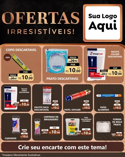 Modelo de Rede Social para Feed Instagram com o tema Ofertas Irresistíveis! para Embalagens