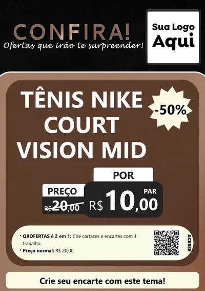 Modelo de Cartaz para Cartaz A4 Vertical com o tema Confira! Ofertas que irão te surpreender! para Calçados