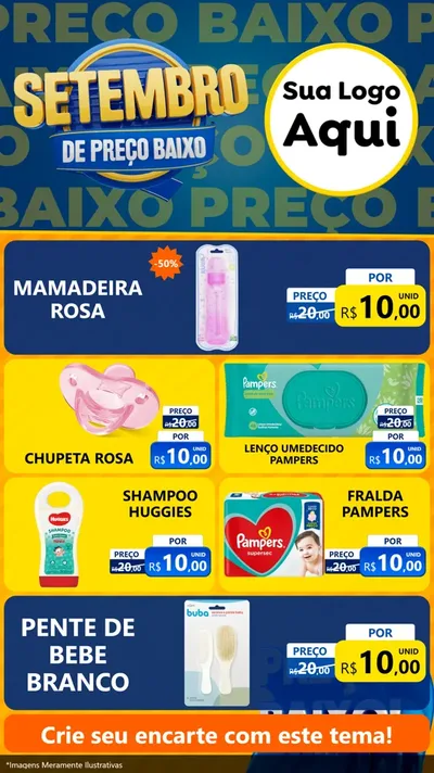 Modelo de TV para TV Vertical com o tema Setembro De Preço Baixo para Bebês