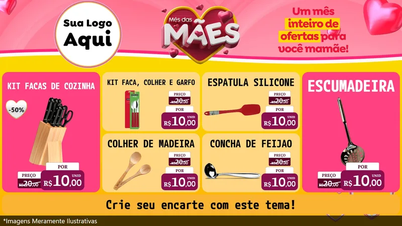 Modelo de TV para TV Horizontal com o tema Mês das Mães para Utilidades Domésticas