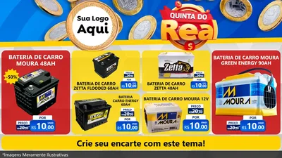 Modelo de TV para TV Horizontal com o tema Quinta do Real para Baterias Elétricas