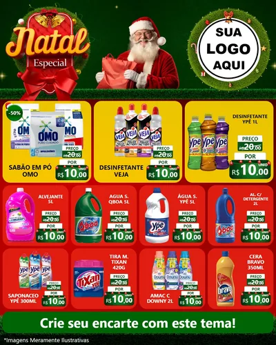 Modelo de Rede Social para Feed Instagram com o tema Natal Especial para Produtos de Limpeza