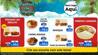 Modelo de TV para TV Horizontal com o tema Festival de Ofertas - Inverno para Restaurante