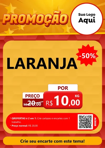 Modelo de Cartaz para Cartaz A4 Vertical com o tema Promoção para Hortifrúti