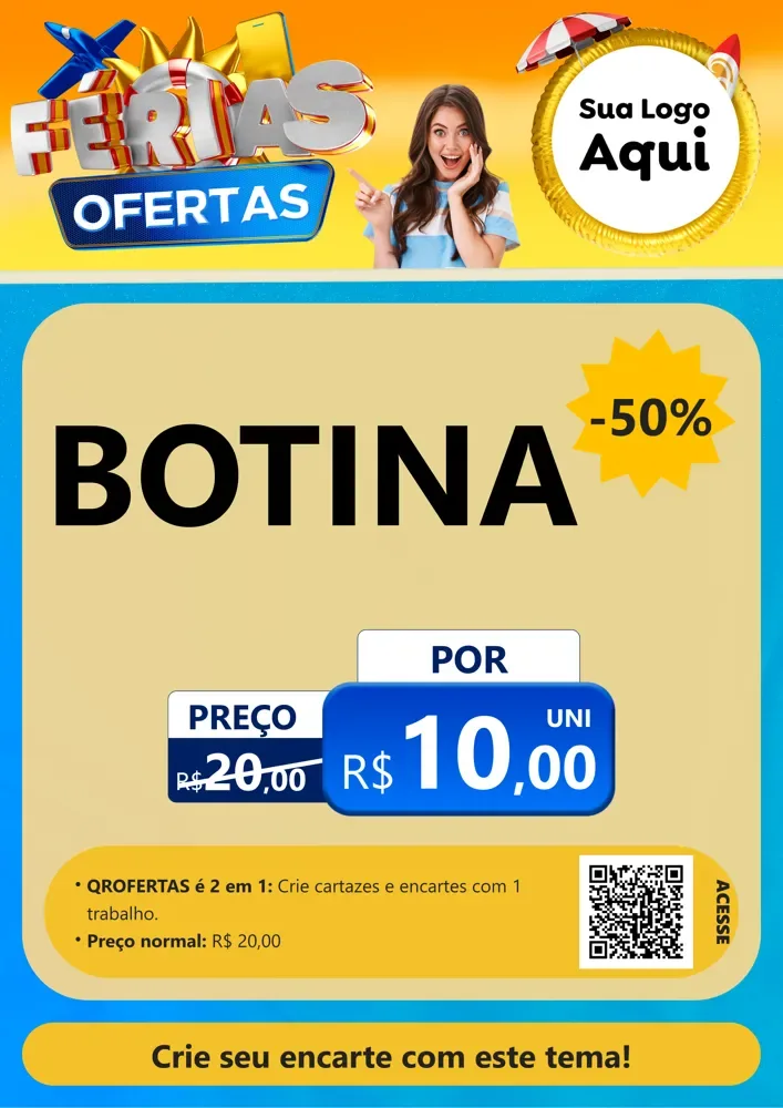 Modelo de Cartaz para Cartaz A4 Vertical com o tema Ofertas - Férias para Agropecuária