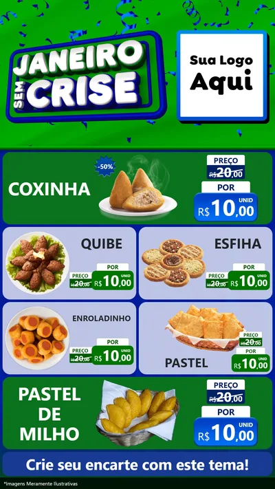 Modelo de TV para TV Vertical com o tema Janeiro Sem Crise para Salgadaria