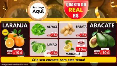 Modelo de TV para TV Horizontal com o tema Quarta do Real para Hortifrúti
