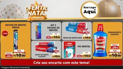 Modelo de TV para TV Horizontal com o tema Ofertas De Natal E Ano Novo para Higiene Pessoal