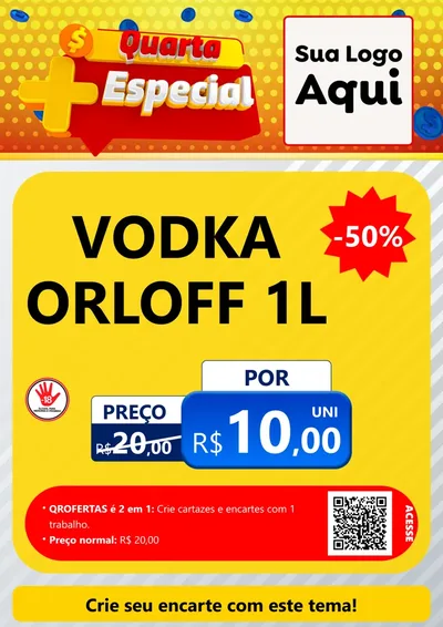 Modelo de Cartaz para Cartaz A4 Vertical com o tema Quarta Mais Especial para Distribuidora de bebidas