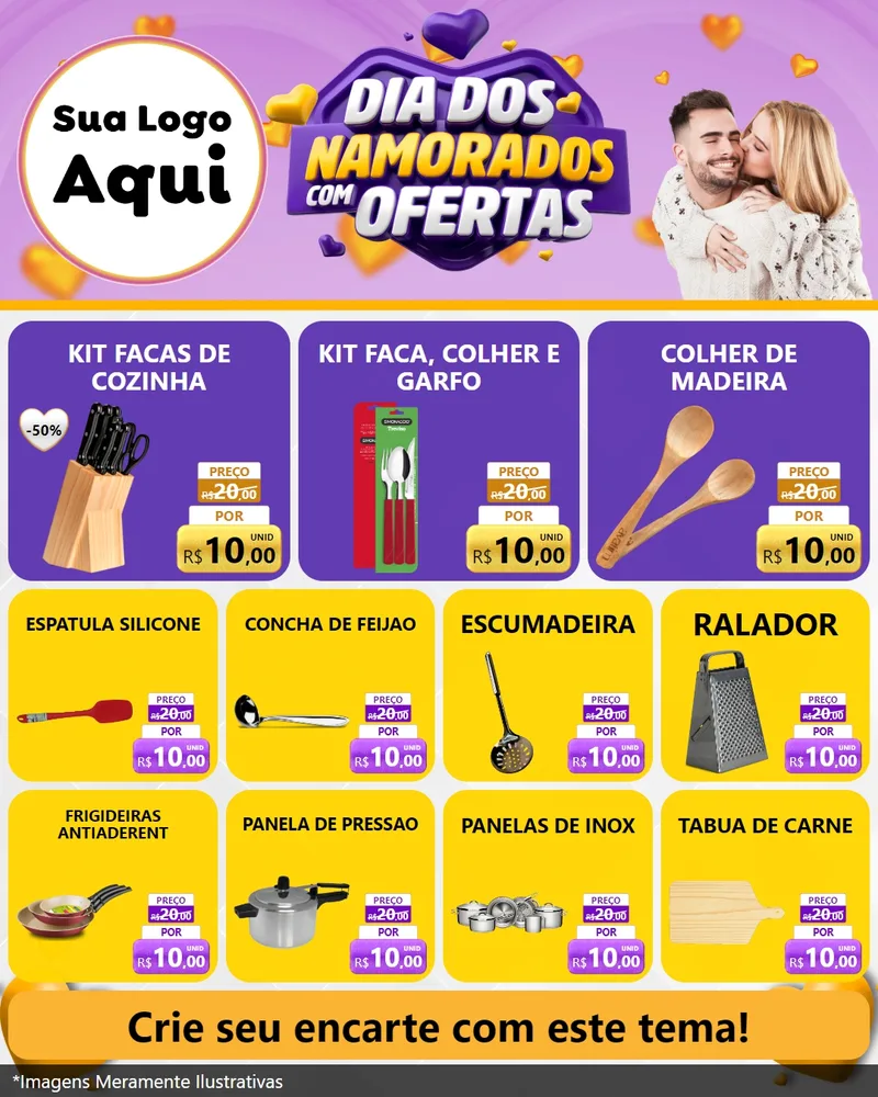 Modelo de Rede Social para Feed Instagram com o tema Dia Dos Namorados Com Ofertas para Utilidades Domésticas