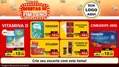 Modelo de TV para TV Horizontal com o tema Ofertas de Fim de Ano para Farmácia