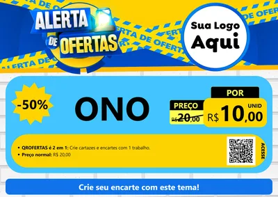 Modelo de Cartaz para Cartaz A4 Horizontal com o tema Alerta de Ofertas para Óticas