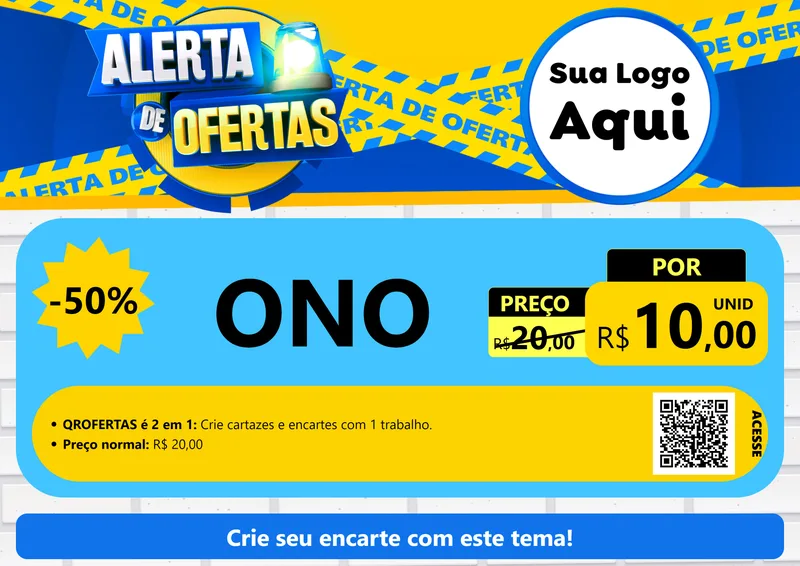 Modelo de Cartaz para Cartaz A4 Horizontal com o tema Alerta de Ofertas para Óticas
