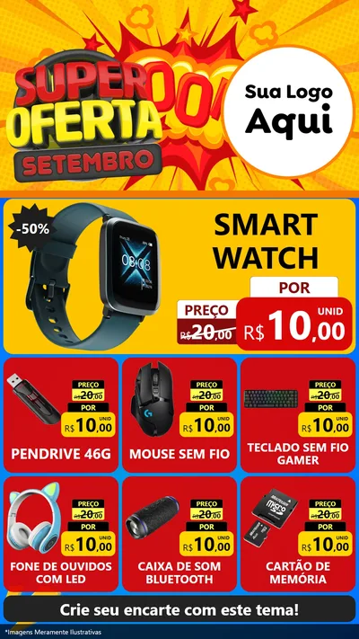 Modelo de Rede Social para Stories com o tema Super Oferta Setembro para Informática