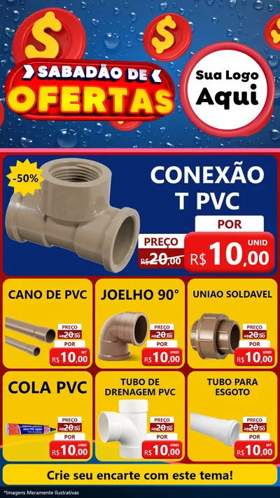 Modelo de Rede Social para Stories com o tema Sabadão de Ofertas para Tubos e conexões