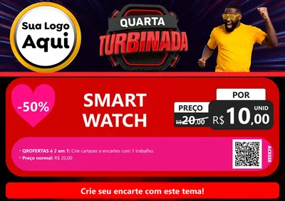 Modelo de Cartaz para Cartaz A4 Horizontal com o tema Quarta Turbinada para Informática