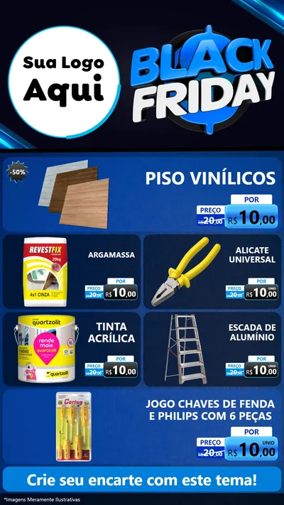 Modelo de TV para TV Vertical com o tema Black Friday para Material para Construção