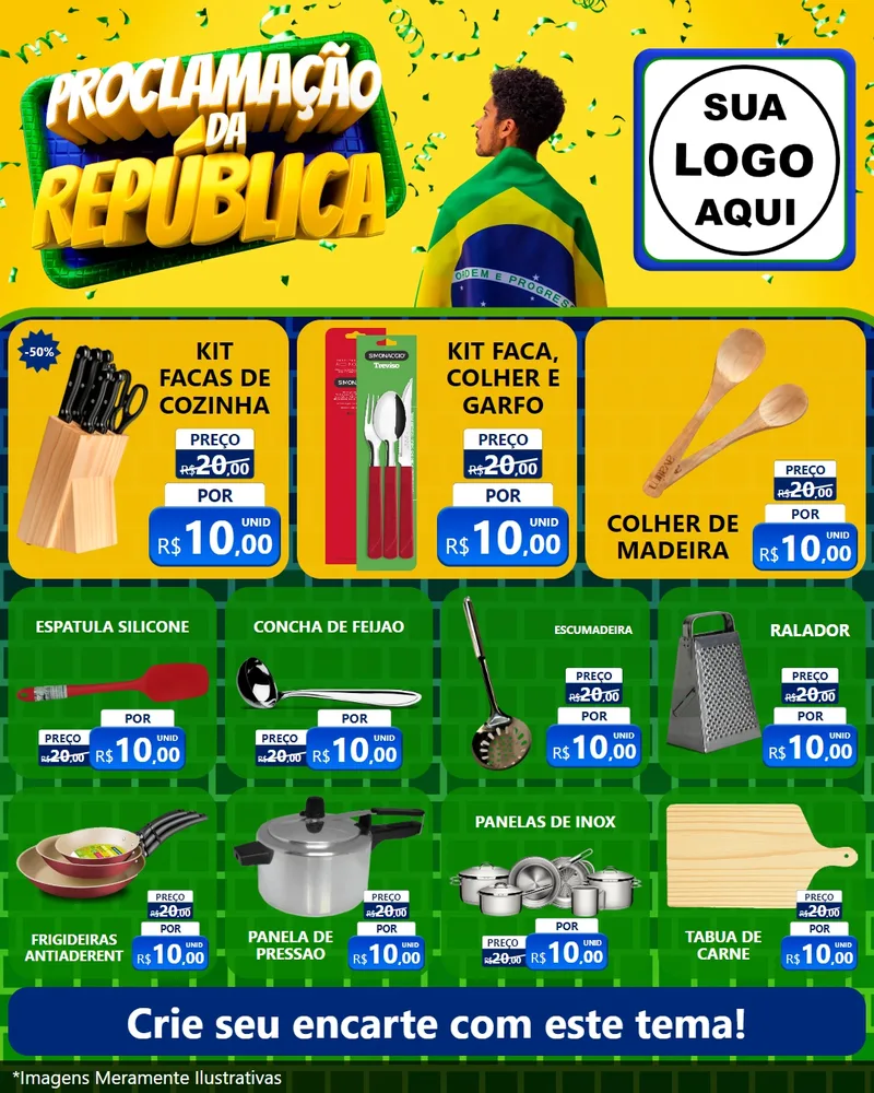 Modelo de Rede Social para Feed Instagram com o tema Proclamação da República para Utilidades Domésticas