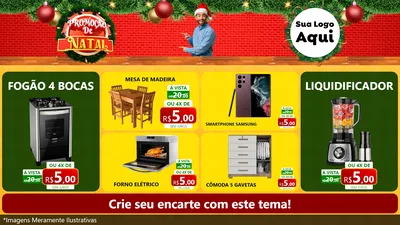 Modelo de TV para TV Horizontal com o tema Promoção de Natal para Móveis e Eletro