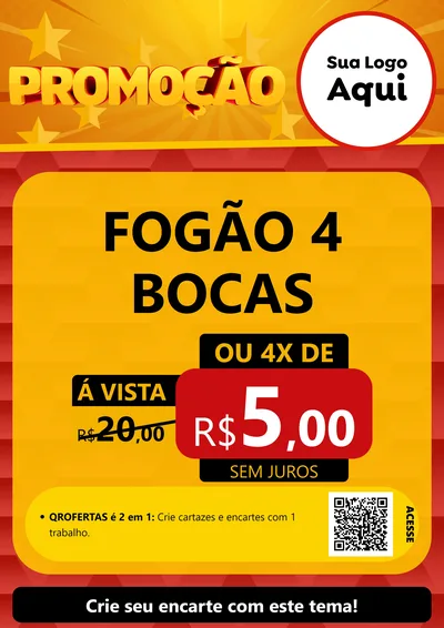 Modelo de Cartaz para Cartaz A4 Vertical com o tema Promoção para Móveis e Eletro