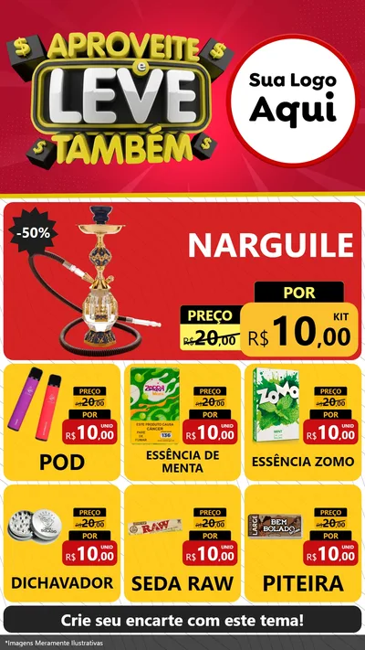 Modelo de Rede Social para Stories com o tema Aproveite e Leve Também para Tabacaria