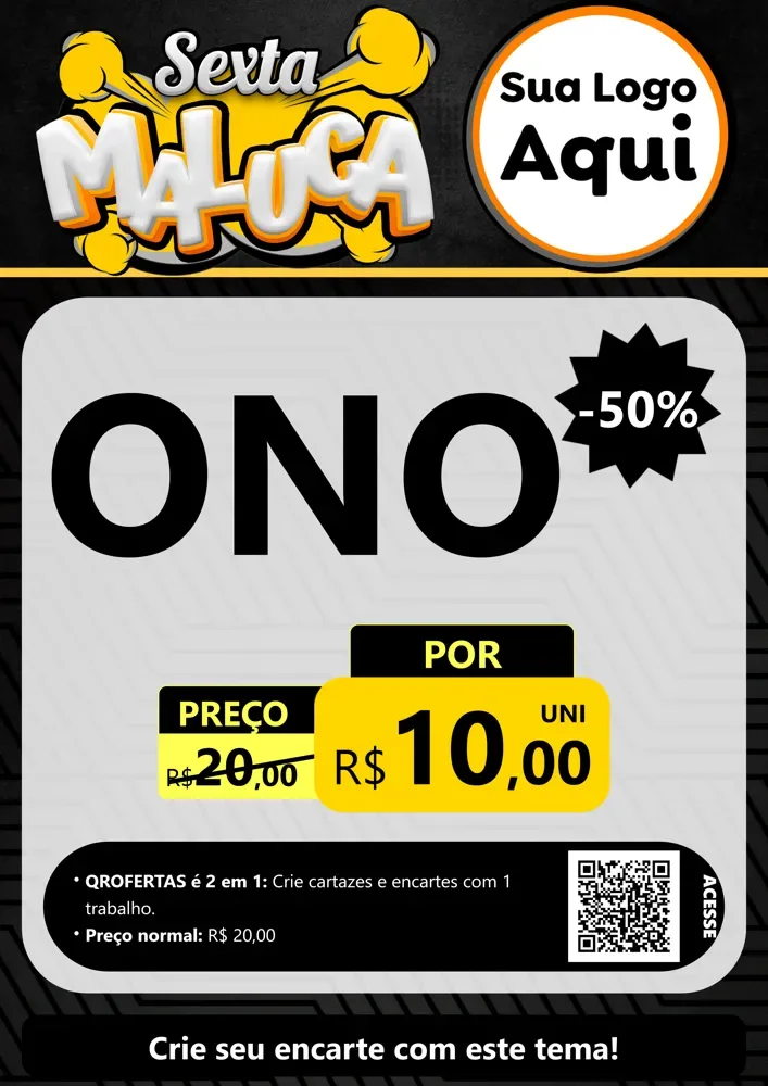 Modelo de Cartaz para Cartaz A4 Vertical com o tema Sexta Maluca para Óticas