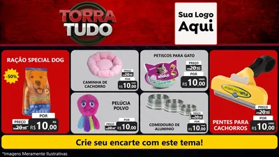 Modelo de TV para TV Horizontal com o tema Torra Tudo para Pet Shop