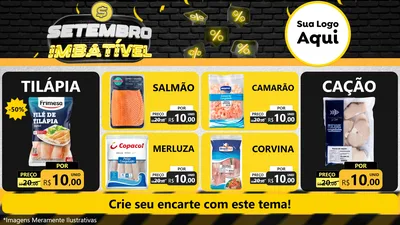 Modelo de TV para TV Horizontal com o tema Setembro Imbatível para Peixaria