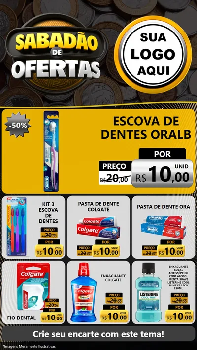 Modelo de Rede Social para Stories com o tema Sabadão de Ofertas para Higiene Pessoal