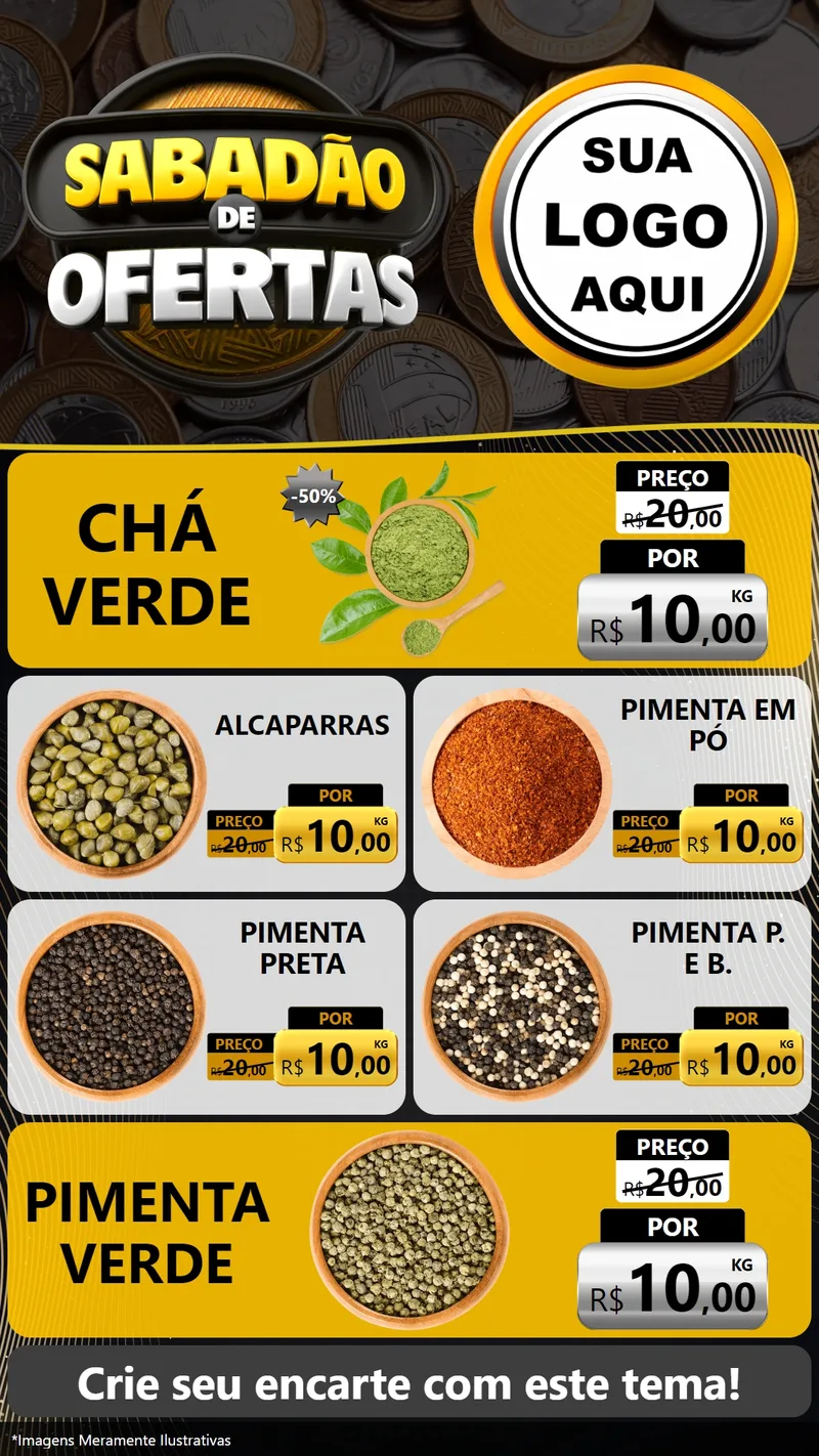 Modelo de TV para TV Vertical com o tema Sabadão de Ofertas para Produtos Naturais